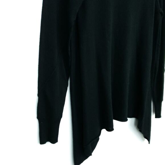 Joie Asymmetrical Black Lightweight Sweater Wool Blen XS Xsmall Asymmetrical Hem - Picture 3 of 5